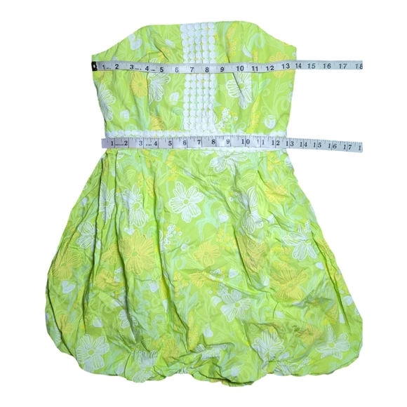 Lilly Pulitzer Regency Bubble Hem Strapless Dress Size 2 - Picture 4 of 7